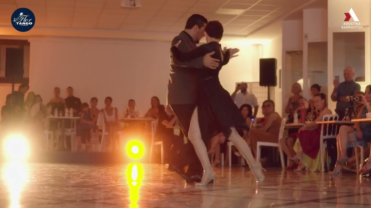 MIRIAM  LARICI y LEONARDO BARRIONUEVO (1/3) bailando en Flor de Tango Festival.