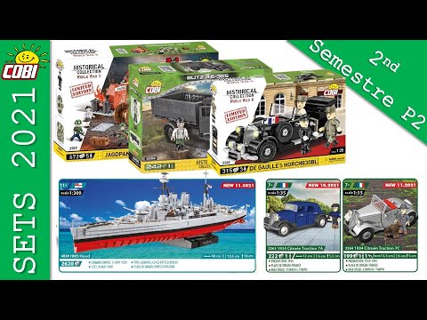 COBI SETS 2021 2ND SEMESTRE (NEW SETS CATALOG 2021) : WW1, WW2, CITROEN, HMS HOOD !