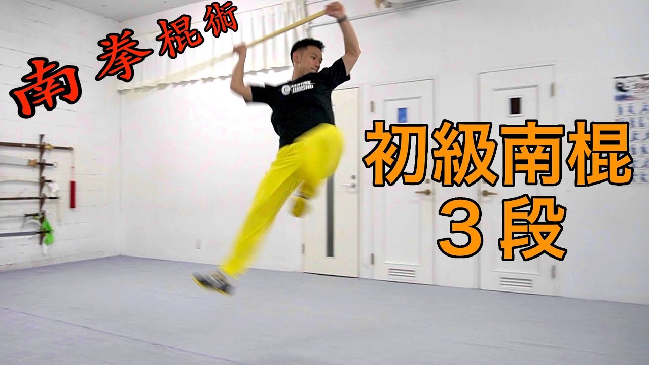 【南派棍術】初級南棍３段【カンフー映画好きの方】