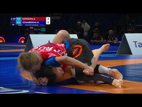 Round 1 Women's GP No-Gi - 65 kg: A. KOPEIKINA (RUS) v. M. DZHAMBINOVA (RUS)