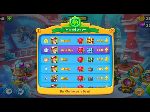 Fishdom Top 2nd Global Emerald League, Goes to Ruby League. Get Prizes.