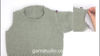 Video thumbnail for How to work a sleeve to a garment with European shoulder with short rows