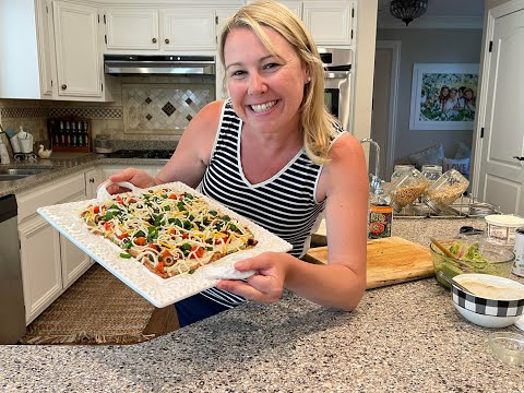 SEVEN LAYER DIP - Easy Summer Picnic or Party Appetizer - Make it for the 4th of July!