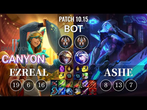 DWG Canyon Ezreal vs Ashe Bot - KR Patch 10.15