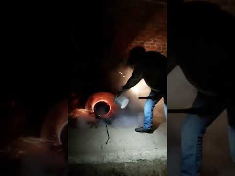 Burnout jante en feu 🔥 rupture Citroen saxo burn flame spitting