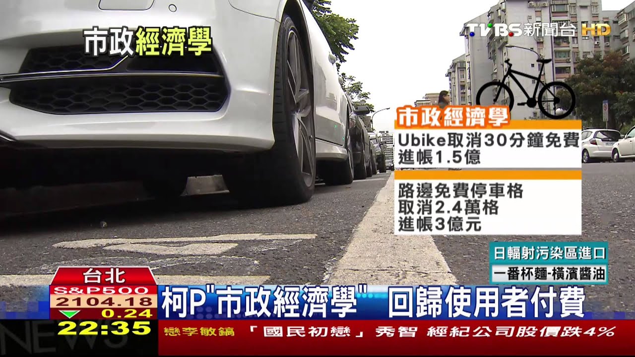 柯P「市政經濟學」 回歸使用者付費
