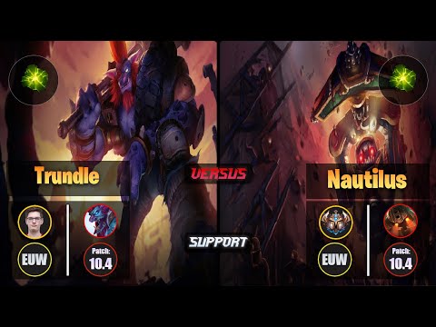 Mikyx TRUNDLE (Support) [Aftershock] VS NAUTILUS - Challenger EUW Patch 10.4
