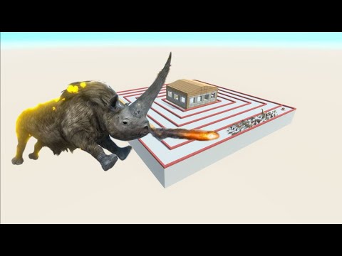 Escape From Alien Woolly Rhino - Last Survivor - Animal Revolt Battle Simulator #arbs #dinosaur