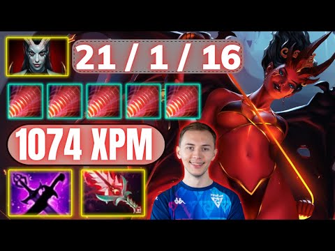 🔥 NINE Queen Of Pain Midlane Highlights 🔥 21 Kills Insane Gameplay - Dota 2