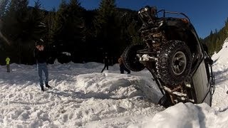 preview picture of video 'Jumping Off Road Amigo near Elk Lake - Oregon - January 19, 2013'