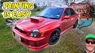 Teaching a Complete Beginner to Paint a WRX Bonnet