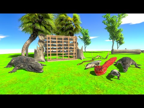 PURUSSAURUS vs REPTILES NEIGHBORS ARBS - Animal Revolt Battle Simulator