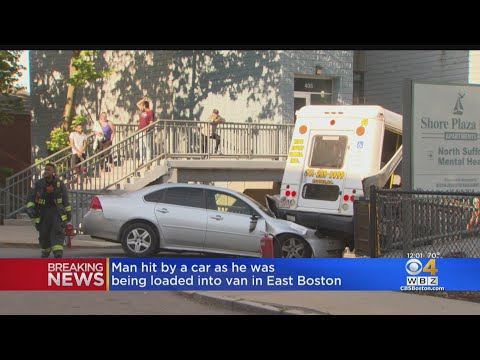Witnesses chase after East Boston suspect who slammed into wheelchair van