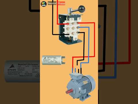 Single Phase Motor Reverse Forward Connection #electronic #shorts