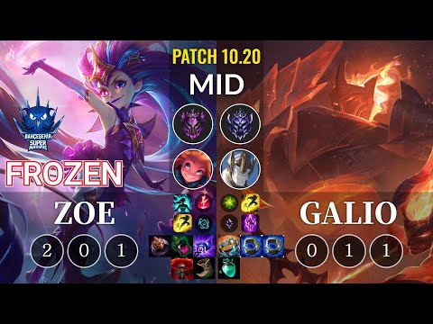 SUP Frozen Zoe vs Galio Mid - KR Patch 10.20