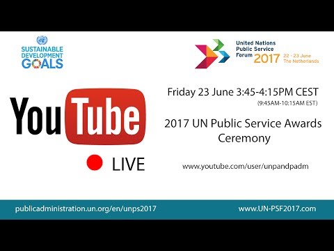 2017 UN Public Service Awards Ceremony. National AIDS Center receives the first place award