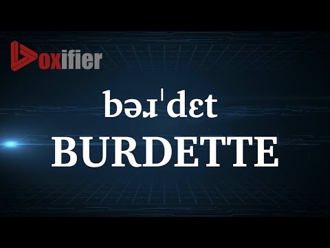 How to Pronunce Burdette in English - Voxifier.com