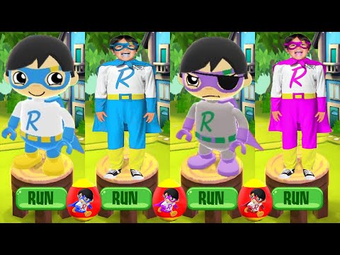 Tag with Ryan - Dark Titan vs Blue Titan - Ryan's World Favourite Costumes - All Characters Unlocked