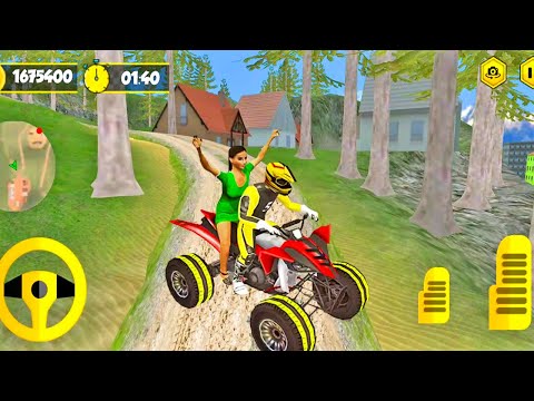 Taxi Driving ATV Bike Mountain Climb Racing Game | Motocross ATV Bike Taxi Game | Offroad ATV Bike