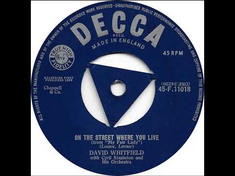 UK New Entry 1958 (76) David Whitfield - On The Street Where You Live
