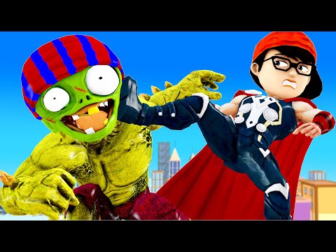 Team Supper Hero Nick Thor Protect City Vs Team Giant Zombie - Scary Taecher 3D Funny Animation