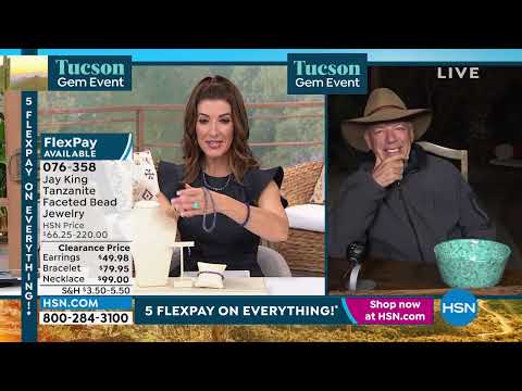 Jay King Tanzanite Faceted Bead Stretch Bracelet