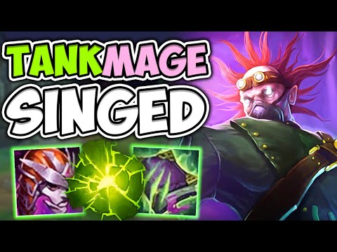 THIS TANKMAGE SINGED BUILD IS TAKING OVER HIGH ELO! (1V5 CARRY WITH EASE) - League of Legends