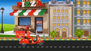 City Girl fast Pizza Delivery 2 ,washing scooter"Casual Games" Android Gameplay Video