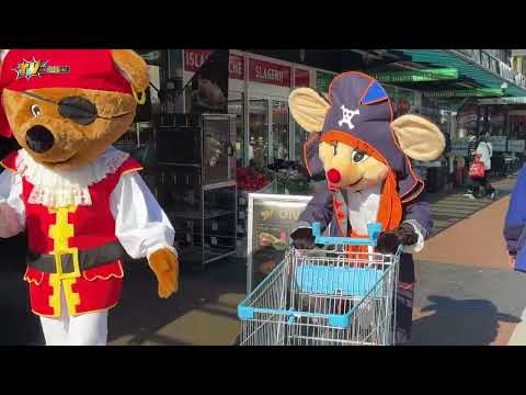 Huur Boris de Piraten Beer & Pluis de Piraten Muis voor Jouw Evenement