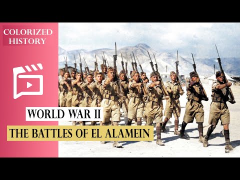 [ 4k, colorized, 60fps ] World War II: the Battles of El Alamein during the Western Desert Campaign