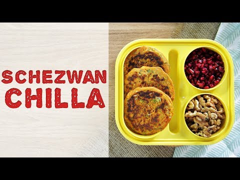 Schezwan Chilla Recipe | How To Make Cheela At Home | Healthy Breakfast Recipe For Kids Tiffin