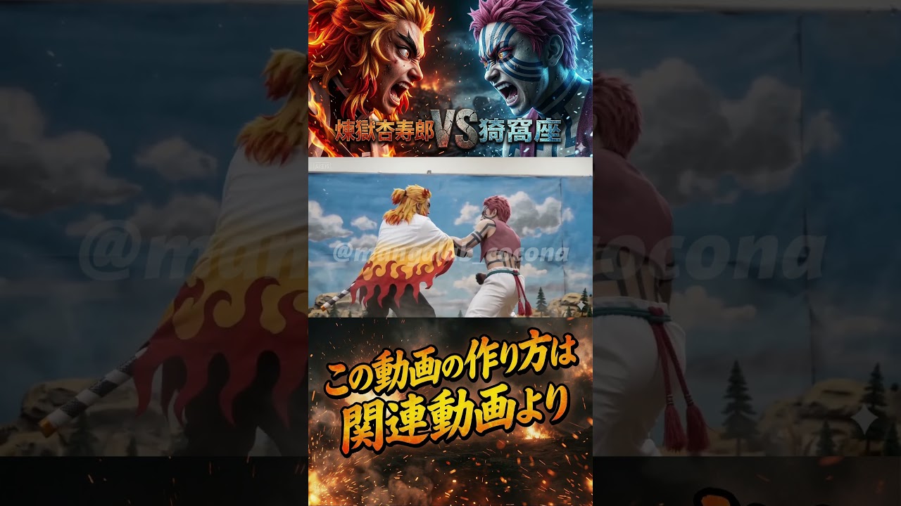 【特撮バトル】Seedance 2.0で完全再現！煉獄杏寿郎 VS 猗窩座：死闘の全容