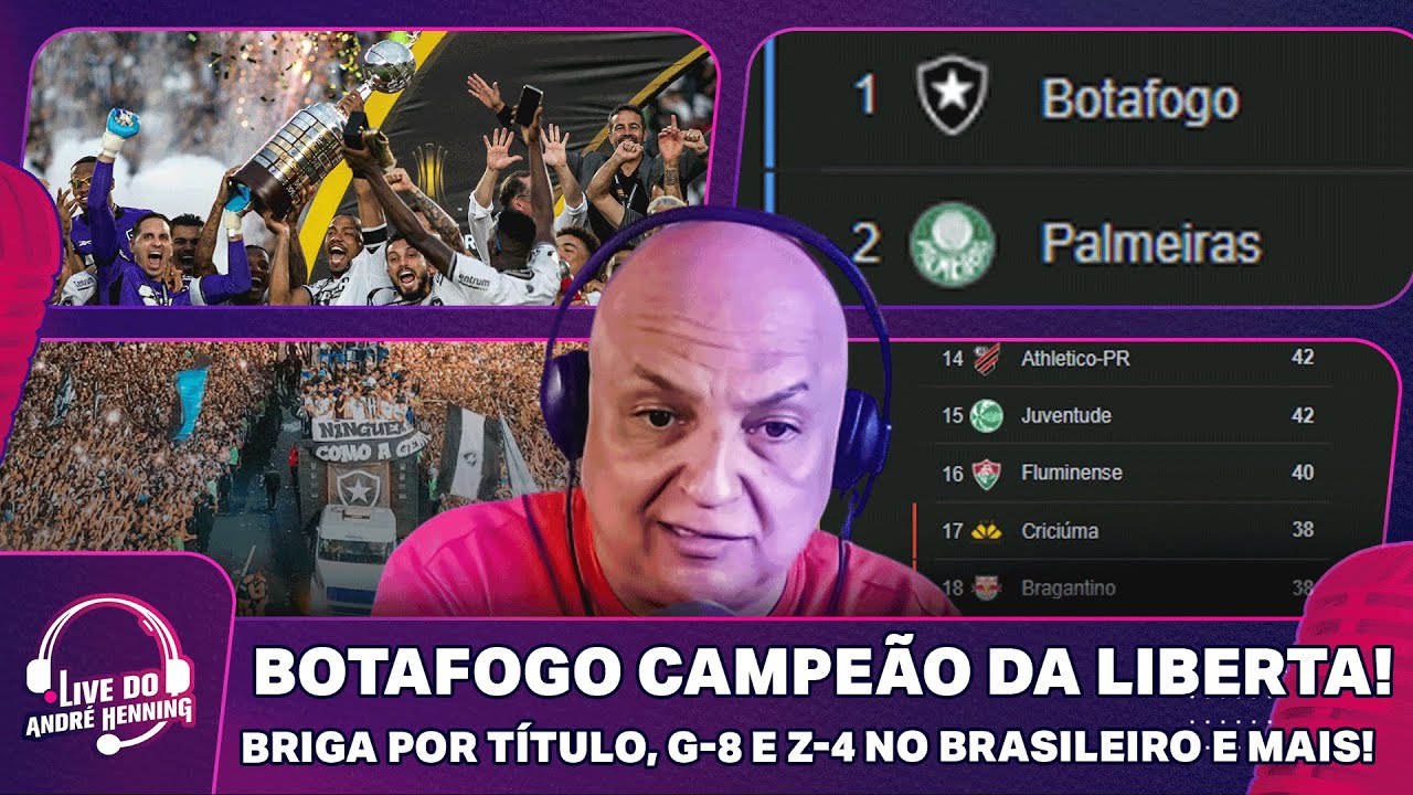 BOTAFOGO CAMPEÃO DA LIBERTADORES E EM BUSCA DO BRASILEIRO; DISPUTA PELO G-8 E CONTRA O Z-4 E MAIS!