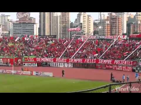 "Barra del Caracas Futbol Club 24/09/14" Barra: Los Demonios Rojos • Club: Caracas