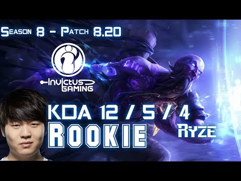 IG Rookie RYZE vs LEBLANC Mid - Patch 8.20 KR Ranked