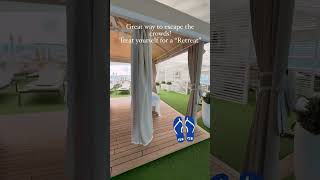 Best way to escape the crowds on ​@princesscruises  is the “Sanctuary” let’s take a look! #luxury