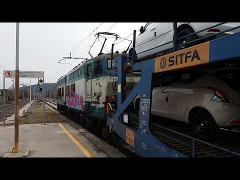 HD - Partenza locomotiva E.656.606 (Navetta) sul MRI Tarvisio - Piedimonte (Treno bisarche auto)