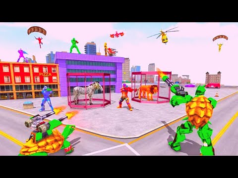 New Turtle Robot Transformation Car City Rescue Mission Android Gameplay By Games Zone