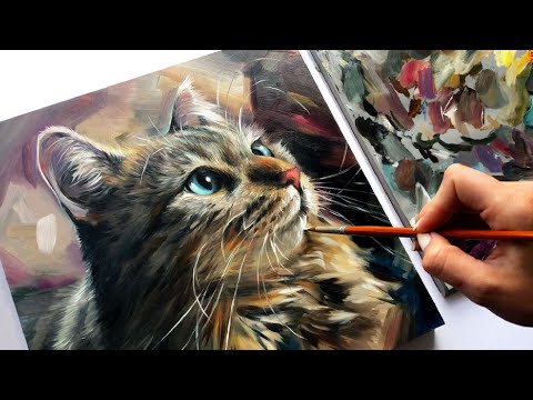 Oil Painting Tips! Painting my Cat!