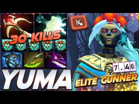[7.40] Yuma Muerta Elite Carry - Dota 2 Pro Gameplay [Watch & Learn]