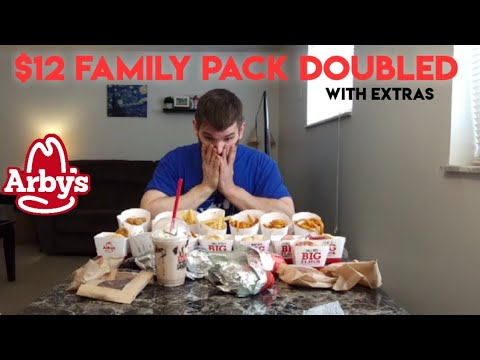 Arby's $12 Family Pack (doubled) with extras