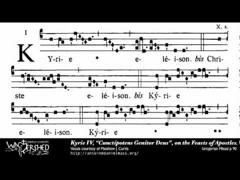 Kyrie IV from Mass IV, Gregorian Chant (Brébeuf Hymnal)