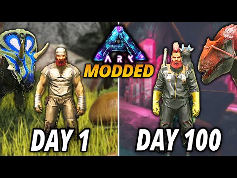 I Spent 100 Days in ARK Modded with New Dinosaurs [Aberration Edition]