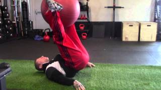 Swissball corckscrew   propulsion des hanches avec ballon suisse