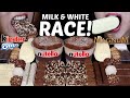 ASMR MILK WHITE CHOCOLATE RACE NUTELLA CAKE MAGNUM ICE CREAM FERRERO OREO DIPS HERSHEY S 먹방