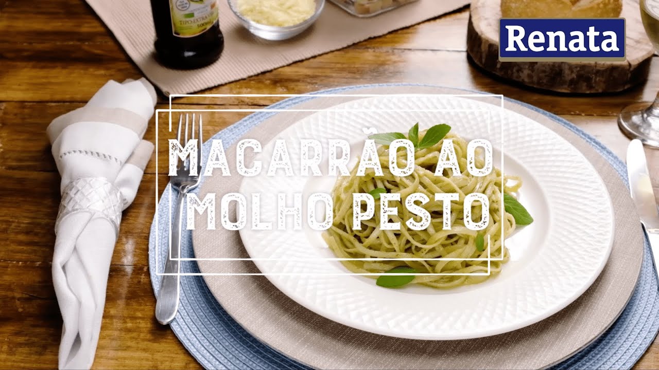 Macarrão ao molho pesto