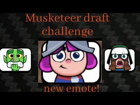 MUSKETEER DRAFT CHALLENGE |CLASH ROYALE | NEW EMOTE