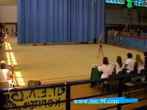 Sotiria Stefanidou Pre-Junior Rythmic Gymnastics Athlete Performing Hoop