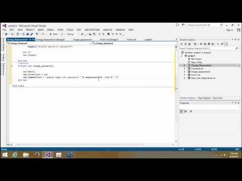 Visual Basic  Net with MySql Database Tutorial 2 Login System Part 4 Change Password