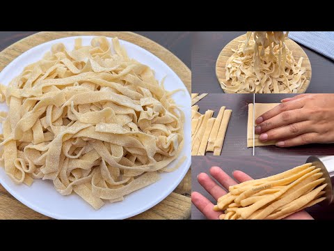 Only 2 Ingredient Pasta Recipe | Fresh Pasta Recipe | Pasta Dough Recipe | fettuccine pasta recipe
